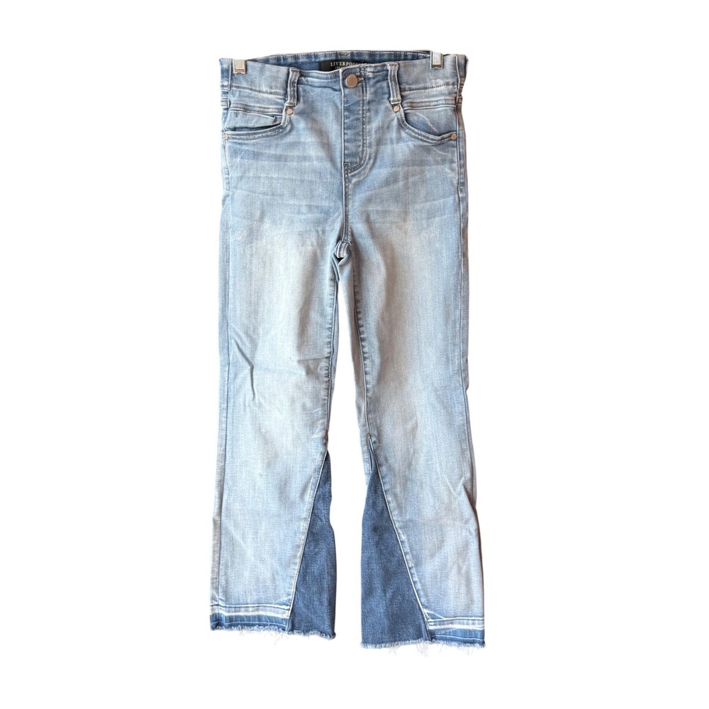 LIVERPOOL Two‎ Tone Flare Jeans Womens Size 4/27 Stretch Denim